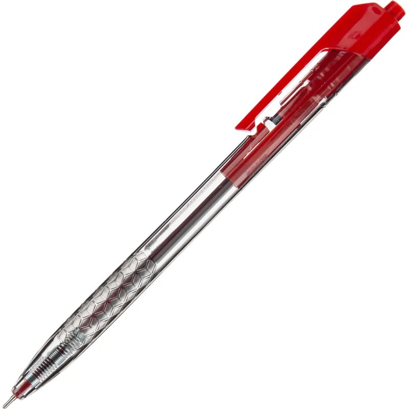 Ручка шар. мех. Deli Arrow красн 0,7мм арт.0150-069