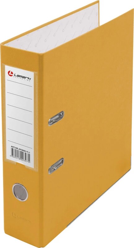 Папка-регистр 5см Lamark601 обл. ПВХ желтый уп42 арт.1001-004-1