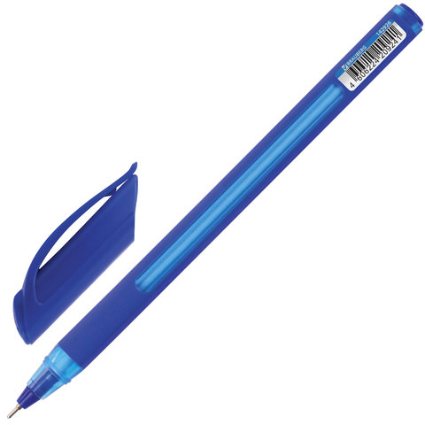 Ручка шар. BR Extra Glide Soft Blue синяя рез.упор (масл.) уп24 арт.0150-065