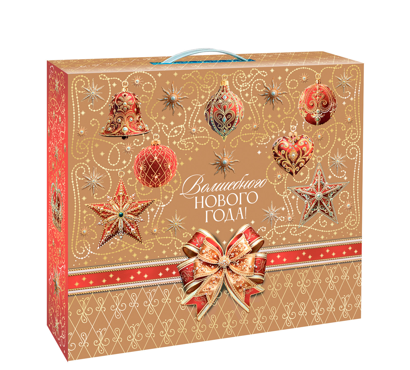 Кор. НовоГод. МГК 2,0кгХ Чемодан с игрушками Тиснение  уп50 арт.0906-079