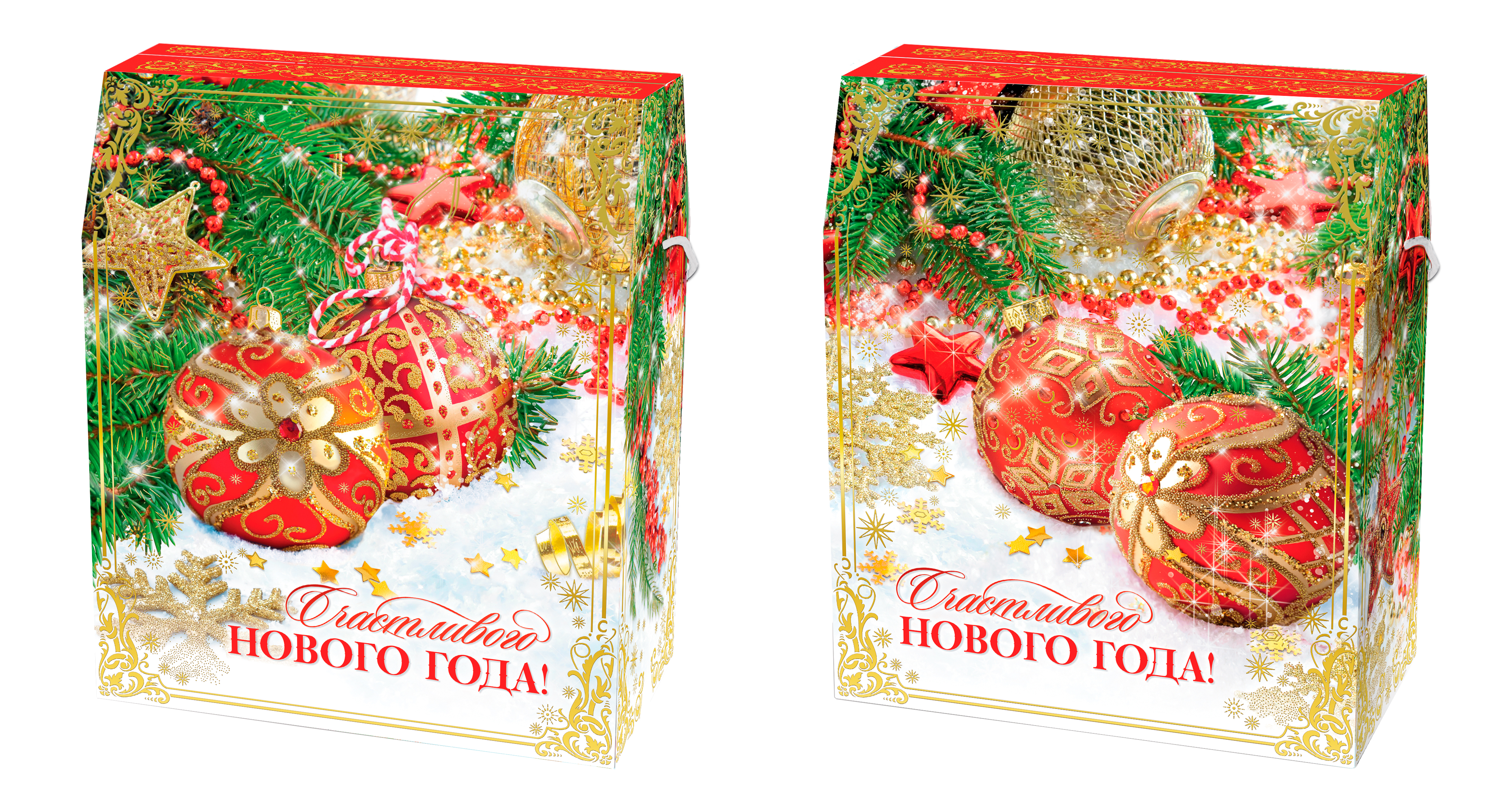 Кор. НовоГод. 1600грХ Новогодние шары уп80арт.0906-182