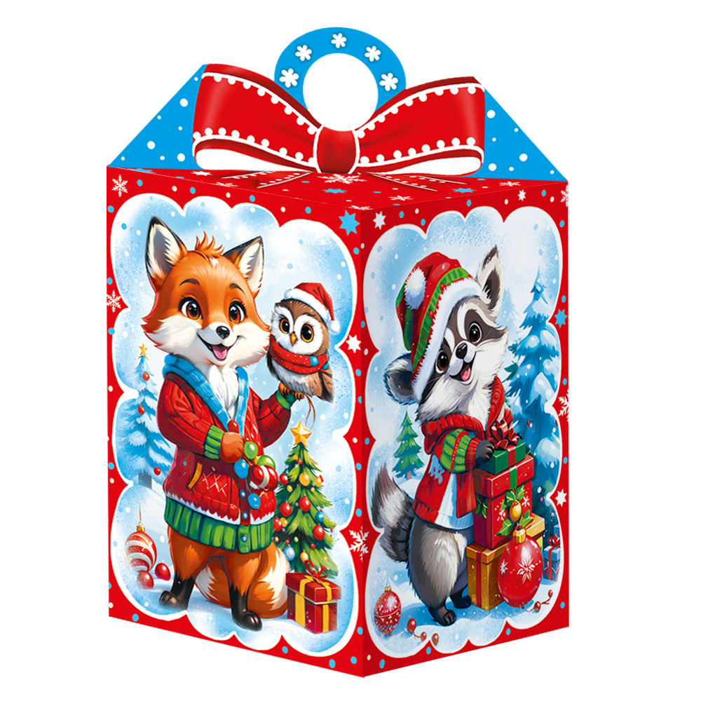 Кор. НовоГод. 1000гр Зверята уп150 арт.0906-100