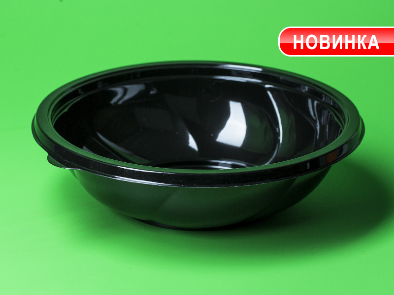 Конт. СпК-190круг 750мл салатник черн. уп75-300 арт.0308-184