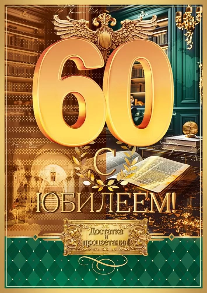 Открытка-гигант 59.097 С Юбилеем! 60 уп10 арт.0505-071