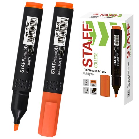 Текстмаркер STAFF College STICK HL-497 оранж арт.0159-019-4