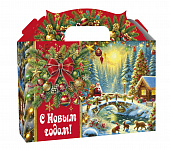 Кор. НовоГод. МГК 1,0кгХ Ларец Рождество фольга уп60 арт.0906-131