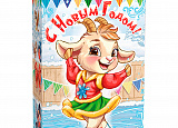 Кор. НовоГод. 1200грХ Хоккеист и фигуристка СимволГода Лак уп100 арт.0906-172