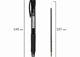 Ручка шар. мех. BR OFFICE STYLE 0,7мм черн с рез. держ. уп12 арт.0150-064