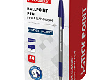 Ручка шар. BR i-STICK POINT синий рез.упор (масл.) уп12 арт.0150-058