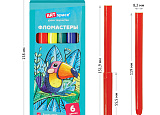 Фломастеры 06цв ArtSpace WP6_26889 "Зверята" карт/уп вент. уп24 арт.0160-050
