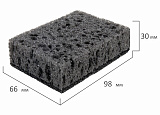 Губки для посуды SQUARE BLACK пач10 шт., КРУПНОПОРИСТЫЙ порол арт.0604-145
